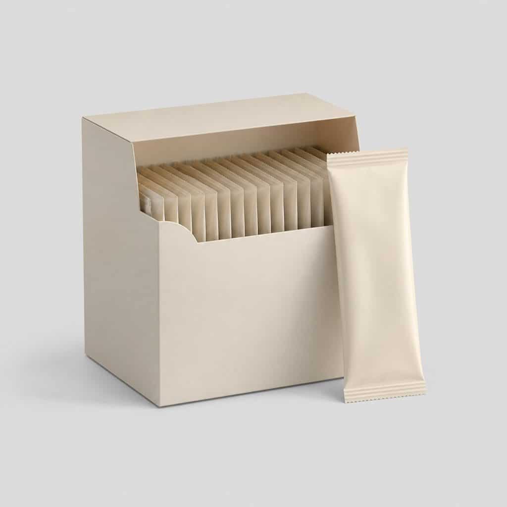 Boîte de sachets de collagène pour la peau et les articulations