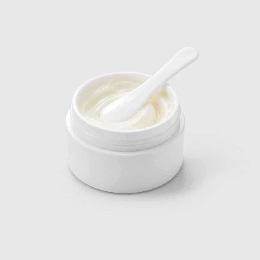 Pot de crème contour des yeux hydratante avec spatule