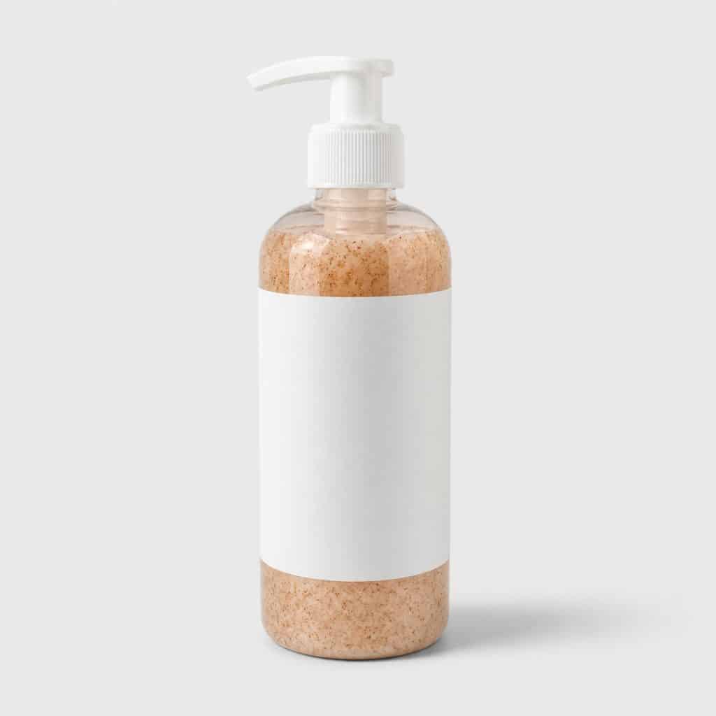 Flacon pompe de gommage visage doux pour usage quotidien