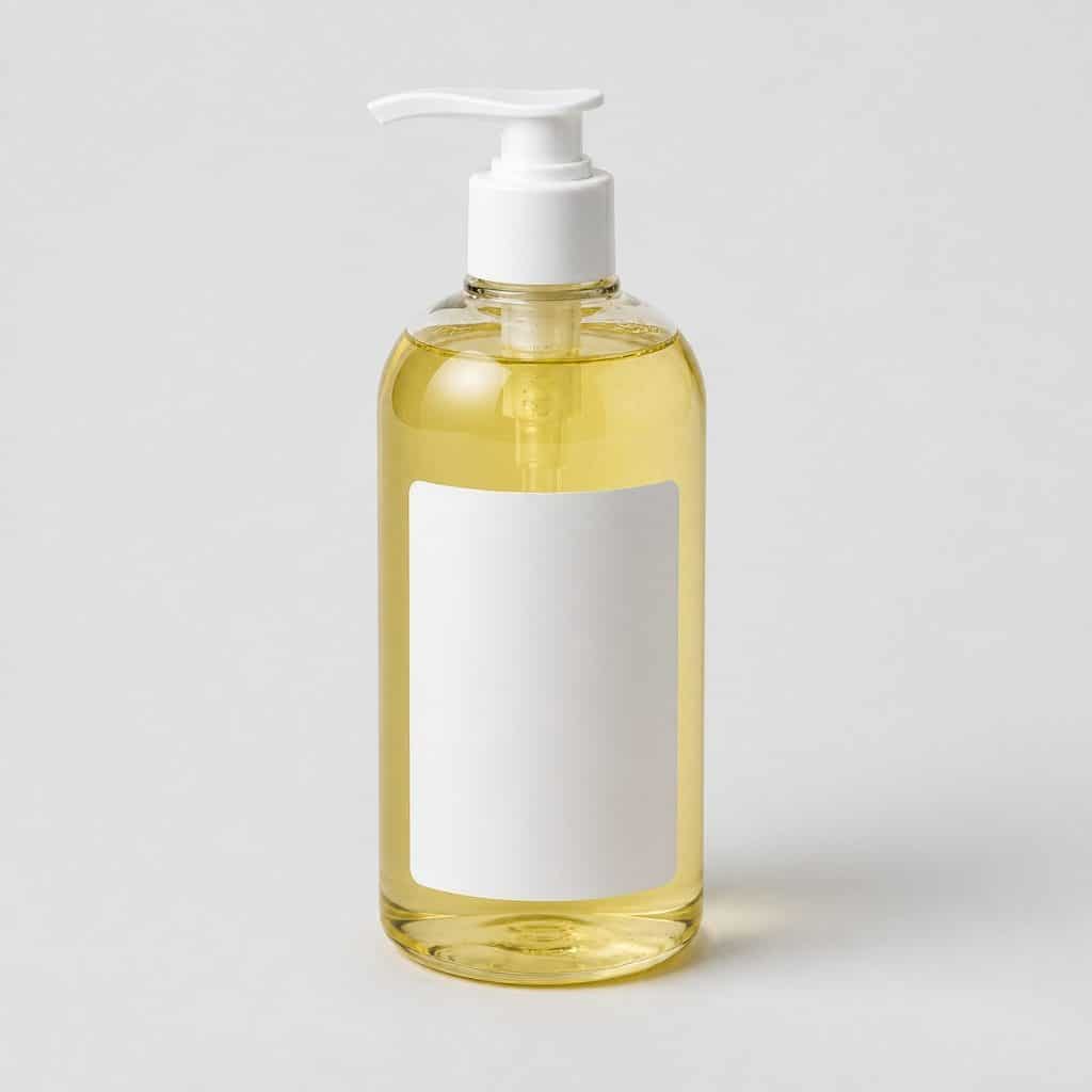 Flacon pompe d'huile de douche nourrissante corps et cheveux
