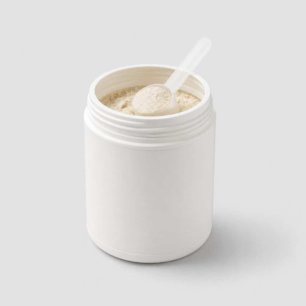 Pot de levure de bière vivante en poudre avec cuillère doseuse