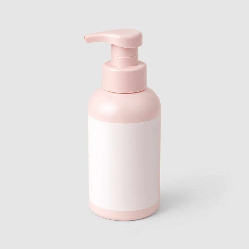 Flacon pompe de mousse de douche onctueuse au parfum délicat