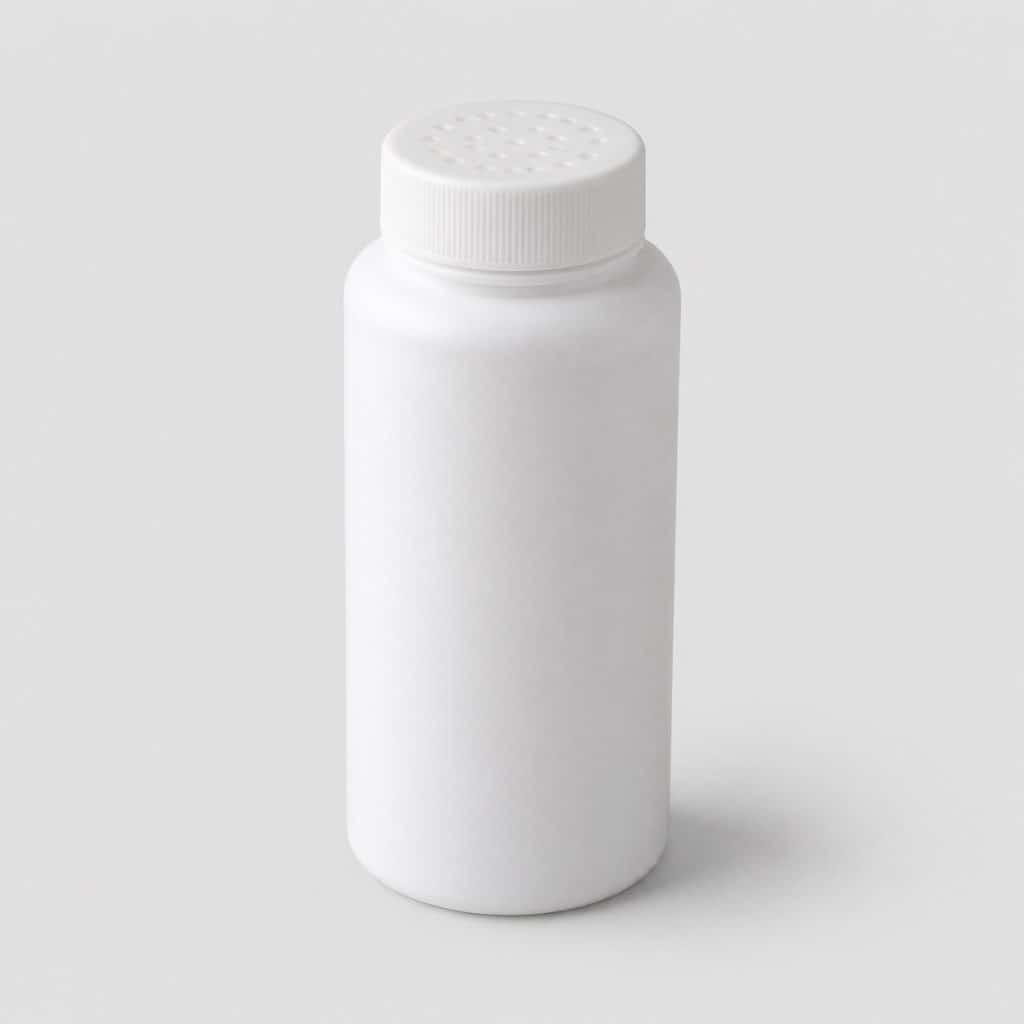 Poudre pour la transpiration des pieds en flacon saupoudreur
